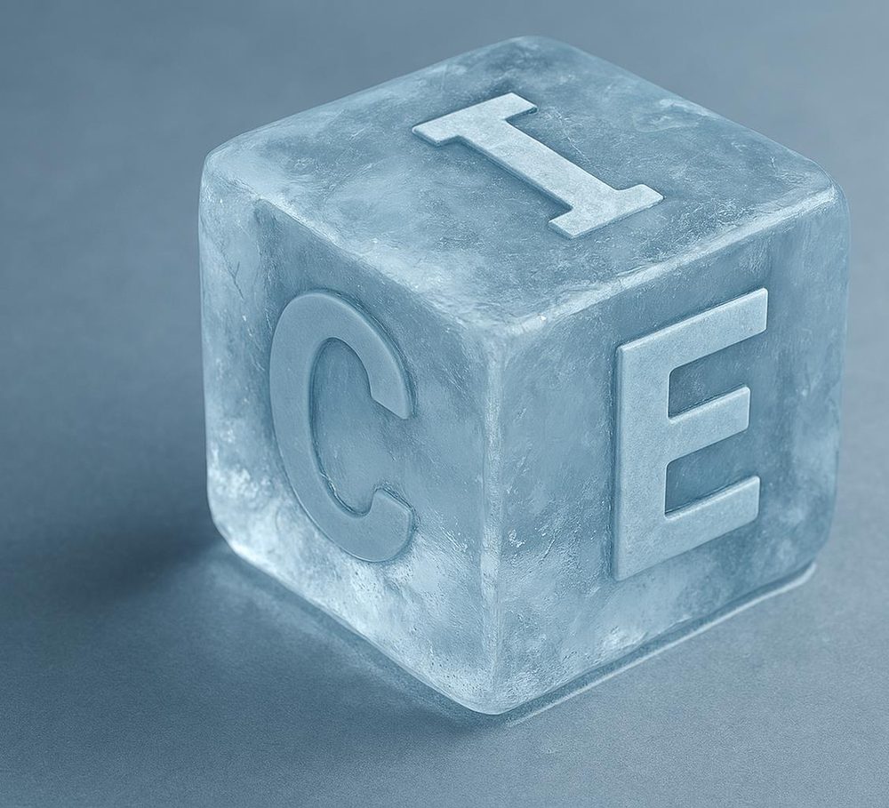 A cube marked I, C and E — Ideate, Create, Eliminate