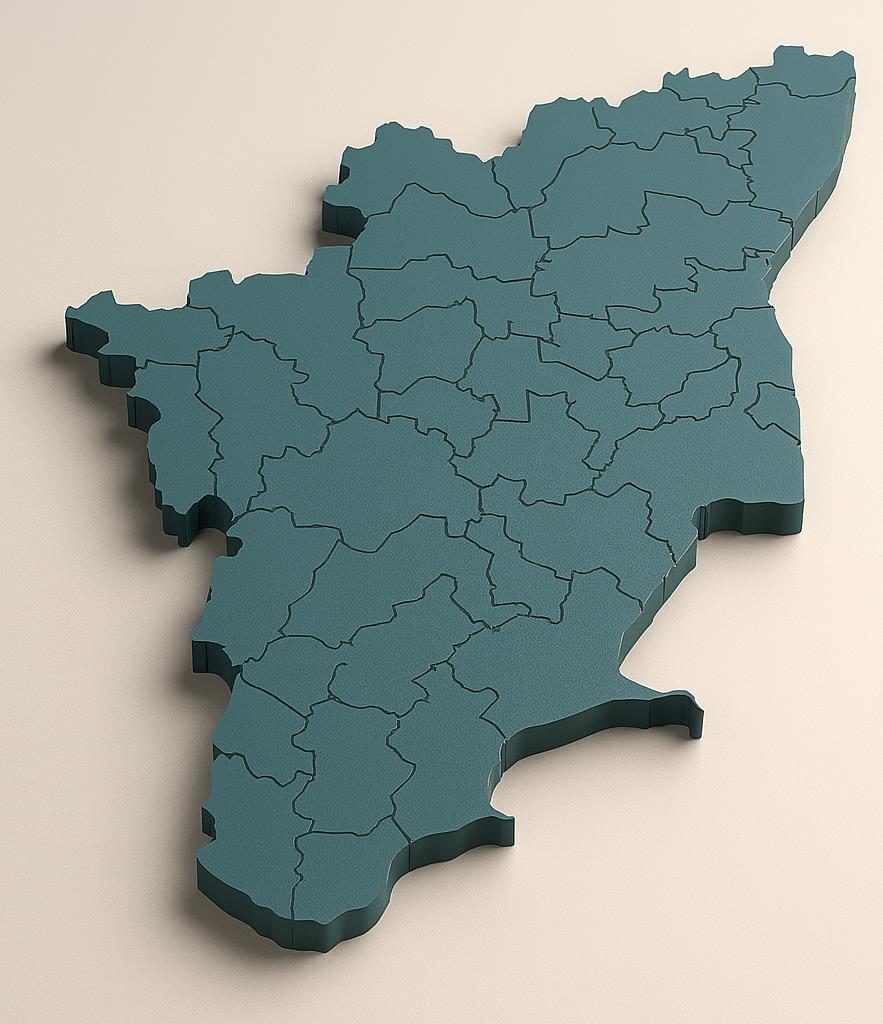 Map of Tamil Nadu